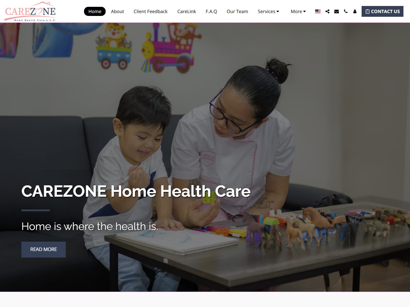 Carezone Home Health Care website