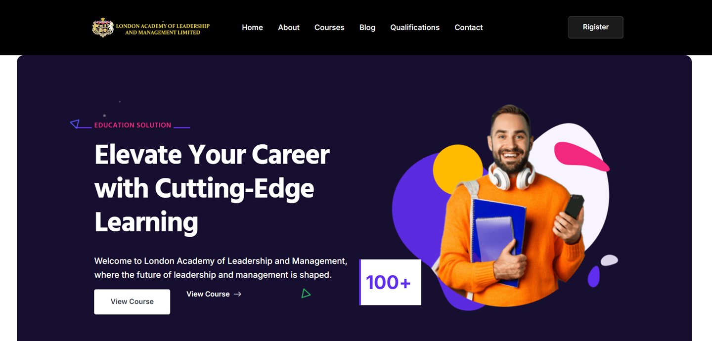 London Academy of Leadership & Management website